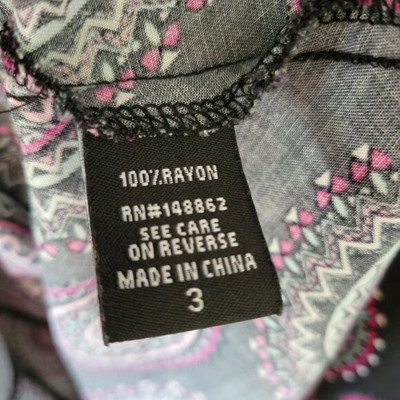 Torrid Black Mandala Medallion Print Hi Lo Dress Size 3X - Picture 10 of 11